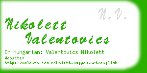 nikolett valentovics business card